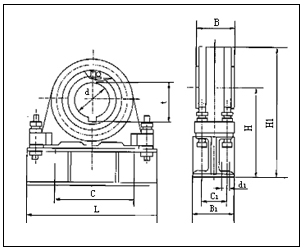 TD75型帶式輸送機(jī)配套專(zhuān)用逆止器外形及安裝尺寸