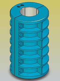 夾殼聯(lián)軸器實體模型