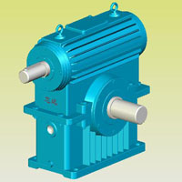 PWO型平面二次包絡(luò)環(huán)面蝸桿減速器實(shí)體模型