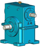 WS型圓柱蝸桿減速器實體模型