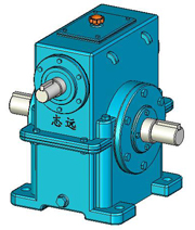 WS型圓柱蝸桿減速器實體模型