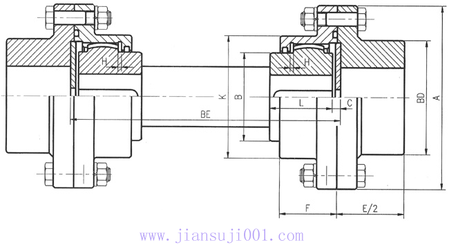 DY-FSB型浮動(dòng)軸型單面嚙合聯(lián)軸器