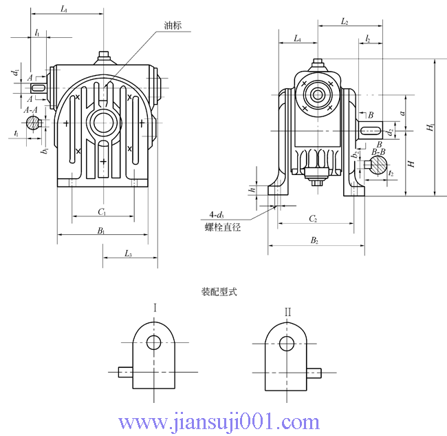 CW系列圓弧圓柱蝸桿減速機(jī)GB9147—88