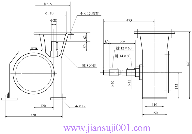 WCJ型圓柱蝸桿減速機