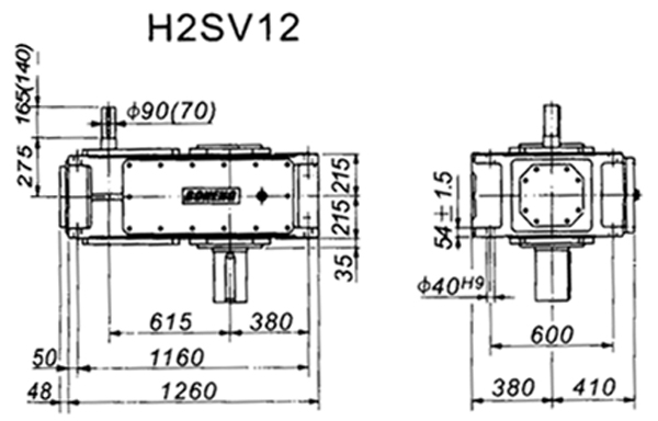 H2SV系列外型及安裝尺寸圖