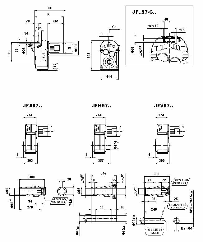 JF系列減速電機(jī)(GB10095-88)