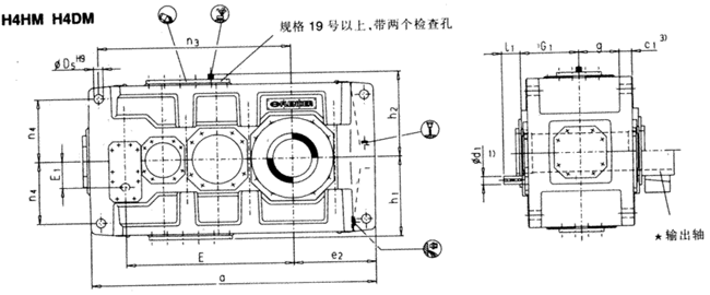 平行軸齒輪箱四級(jí)傳動(dòng)臥式安裝(H4.H,H4.M)