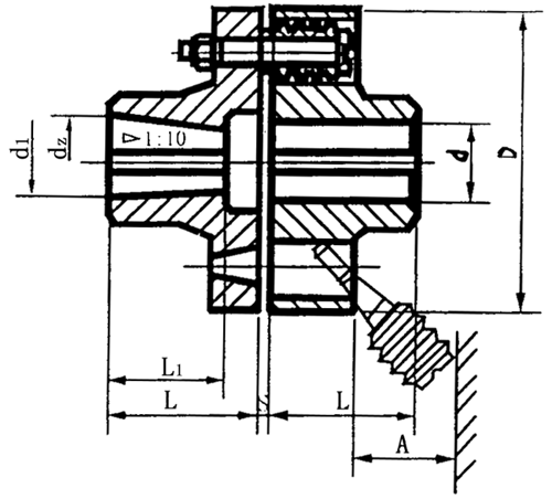 TL彈性套柱銷聯(lián)軸器外形及尺寸參數(shù)(GB4323—84)