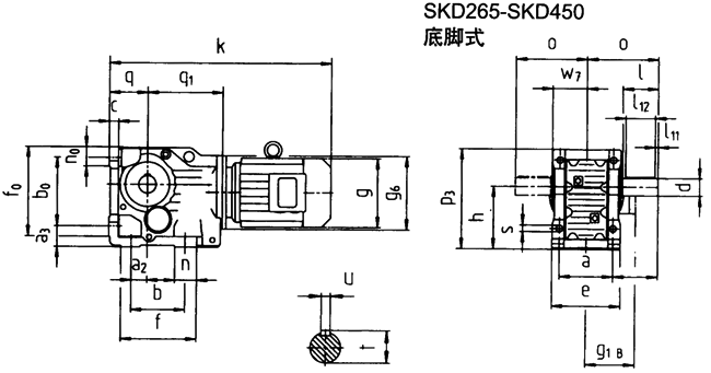 SK系列斜齒輪—蝸旋傘齒輪減速電機