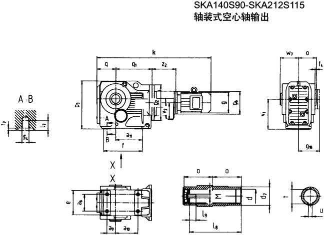 SK系列斜齒輪—蝸旋傘齒輪減速電機