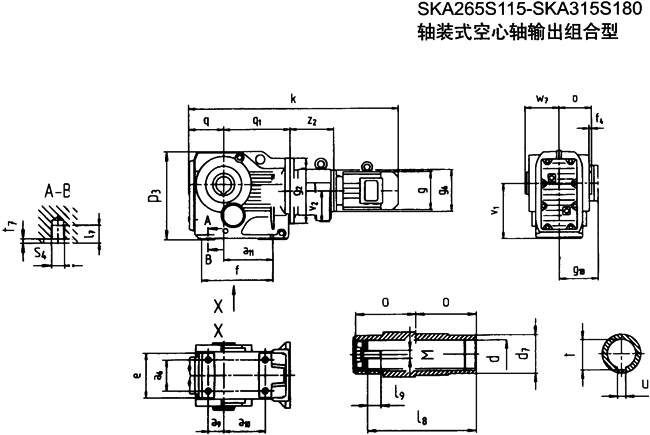 SK系列斜齒輪—蝸旋傘齒輪減速電機