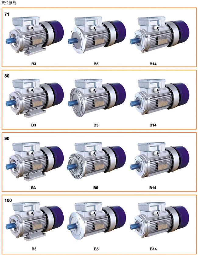 WYEJA系列制動(dòng)電動(dòng)機(jī)單位接線(xiàn)及雙位接線(xiàn)
