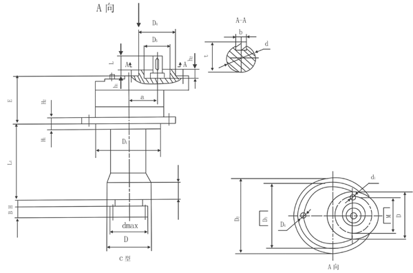 XX型回轉行星齒輪減速機外形尺寸