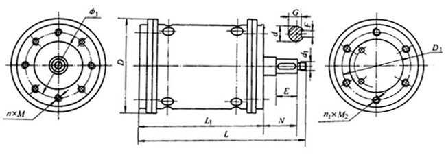 YGJϵ���ͽ�ʽ�LͲ�����ஐ��늄�(d��ng)�C(j��)���γߴ磨IP10��