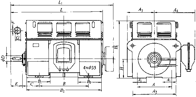 Y��YRϵ���������ஐ��늄�(d��ng)�C(j��)���μ����b�ߴ磨660V��